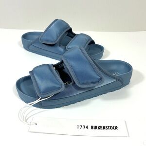 Birkenstock 1774 Arizona Faded Denim Cozy Nylon Sandals Faded Denim 39 8 NEW